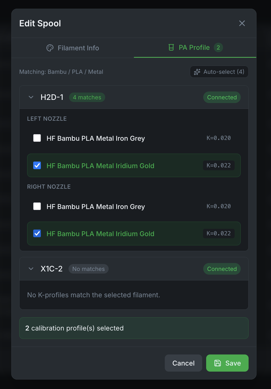 Edit Spool — PA Profile